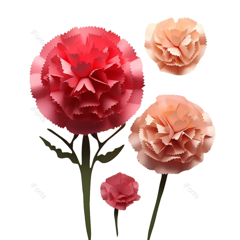 叶子图片,装饰元素,红色的花PNG,粉红色的花免抠素材
